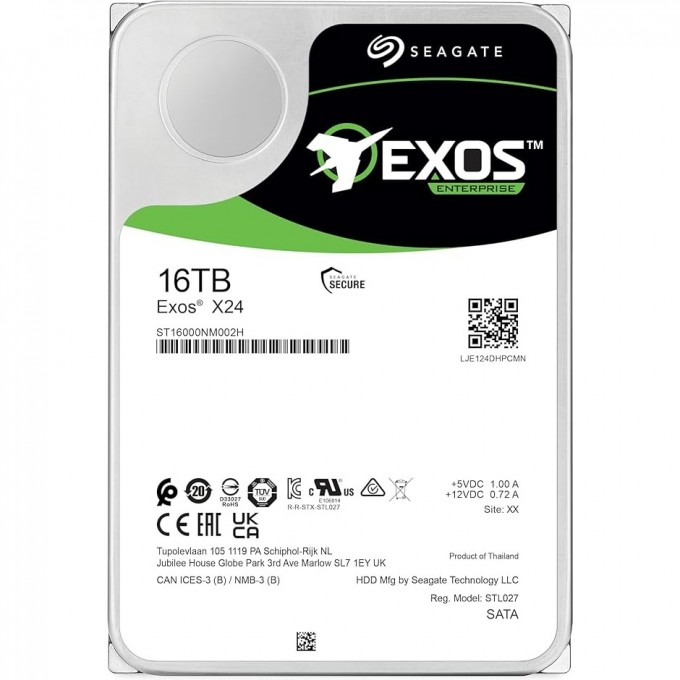 Жёсткий диск 16Tb SATA-III SEAGATE EXOS X24 () ST16000NM002H